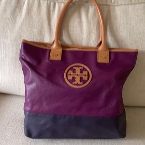Tory Burch leather tote bag zippered top